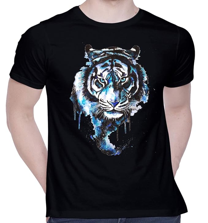 CreativiT Graphic Printed T-Shirt for Unisex Tiger Art T Shirt Design