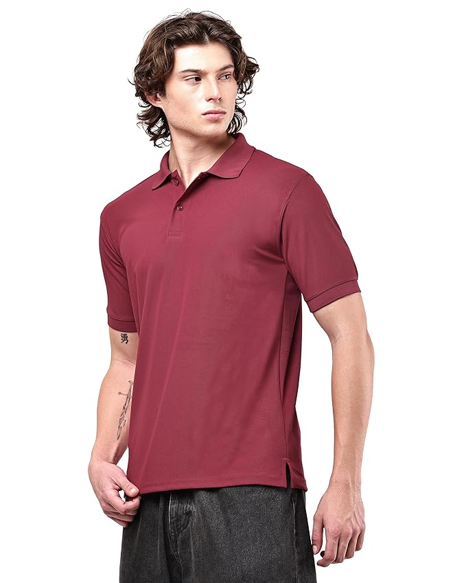 Men Polo T-Shirt- Maroon